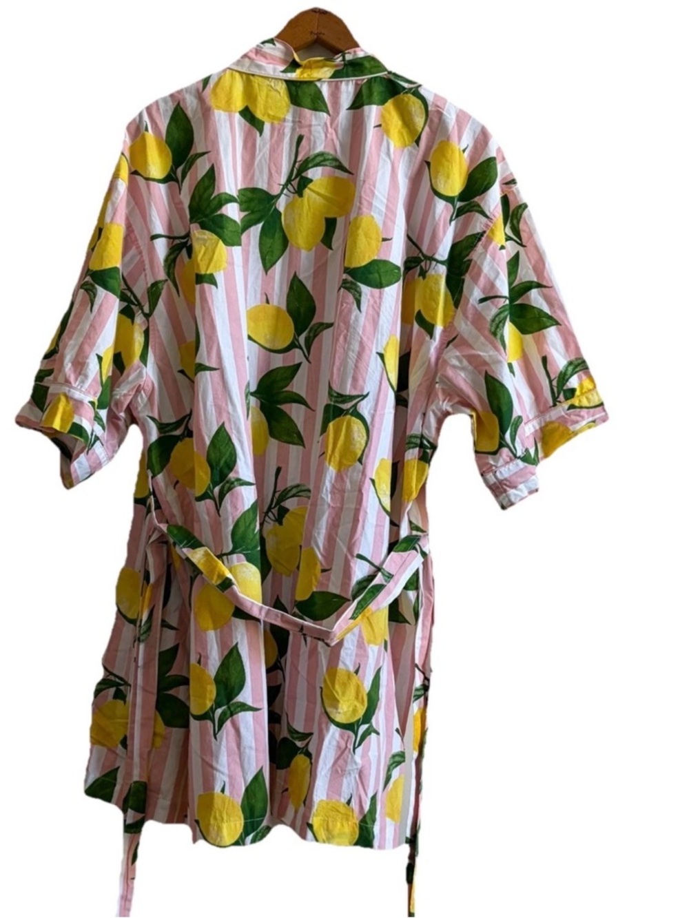 8 Oak Lane Lemon Printed Short Sleeve Lounge Kim Euro summer Poolside Size Med - Picture 4 of 9